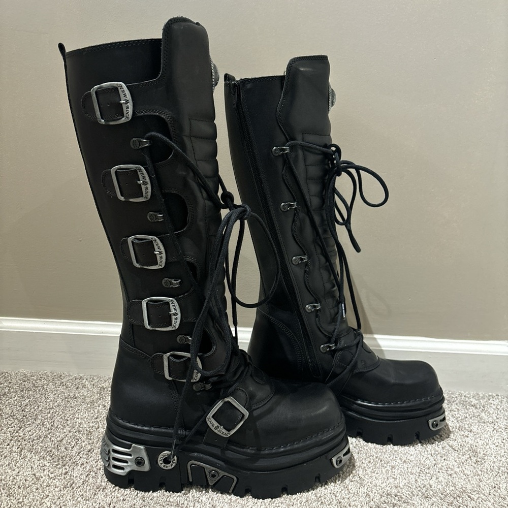 New Rock Metallic High 272 Reactor Platform Boots